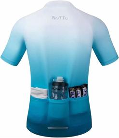 img 2 attached to 🚴 Stylish Gradient Color Series: ROTTO Cycling Jersey Mens Bike Shirt, Short Sleeve