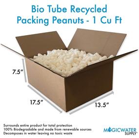 img 1 attached to Recycled Anti-Static Packing Peanuts Popcorn Tube - 1 Cu Ft White Bio Tube Shape Loose Fill by Magicwater Supply