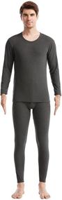 img 4 attached to 🔥 Warm & Cozy: Men's Ultra Soft Long Johns Pant Sets for Winter Base Layer