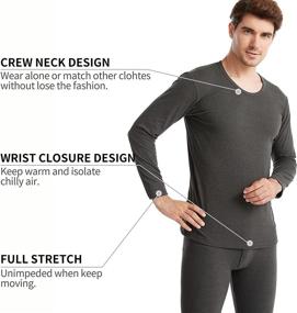 img 3 attached to 🔥 Warm & Cozy: Men's Ultra Soft Long Johns Pant Sets for Winter Base Layer