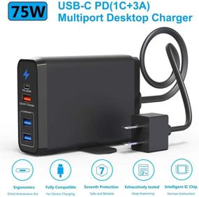 img 2 attached to 🔌 High-Speed USB C Quick Wall Charger with 4 Ports for USB-C Laptops, Macbook, iPhone 11 Pro Max, Galaxy, Pixel, iPad