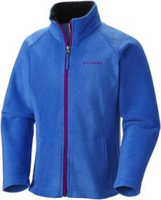 img 1 attached to 🧥 Columbia Girls' Dotswarm II Fleece Full Zip Jacket: Warmth and Style for All-Season Comfort