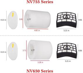 img 3 attached to 🦈 High-Quality 2-Pack Shark NV752 Replacement Filters - Compatible with Rotator Powered Lift-Away TruePet & APEX Models AX950, AX951, AX952 (NV752 NV751 NV650 NV651) - Part # XFF650 & XHF650