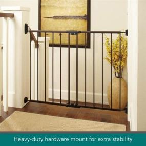 img 3 attached to 🚪 North States Mypet Windsor Walk Thru Petgate: Heavy Duty Metal Construction. Hardware Mount. Fits 28.68"-47.85" Wide (31" Tall, Matte Bronze)