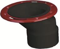 oatey 43500 level-fit offset toilet flange: 3 x 4 in, abs plastic, fits 3-inch or 4-inch pipes logo