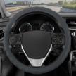 bdk genuine gray leather steering wheel cover for car logo