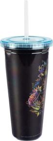 img 2 attached to 🏰 Hogwarts Travel Cup with Straw - Acrylic Tumbler featuring Gold Hogwarts Crest Design - 22 oz