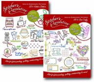 🧵 aunt martha's stitchers revolution iron on transfer set: kitch'n stitch'n and sew crafty collection logo