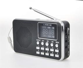 img 1 attached to 📻 Compact USB AM/FM Radio Speaker Music Player Micro TF/SD Card for PC iPod Phone (L-938B AW BK) – Portable & Versatile!