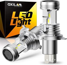 img 4 attached to 🚗 Upgrade Your Car Lights with OXILAM H4 9003 LED Bulbs - 6500K White, 12000 Lumens, Dual Beam, High Power CSP Chips, Wireless Plug and Play - Perfect for Tundra/Tacoma/CRV/Fit - Pack of 2