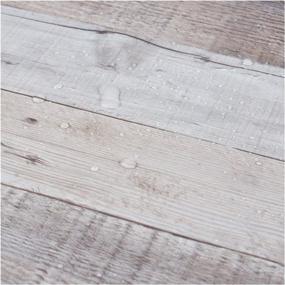 img 1 attached to 🌿 Art3d 17.7"x78.7" Grey Shiplap Peel and Stick Wallpaper: Decorative Wood Grain Vinyl Film for Furniture, Cabinets, Countertops, and Shelves