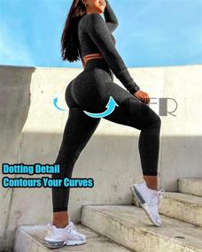 img 3 attached to 🩱 CFR Women's High Waist Workout Vital Seamless Leggings: Butt Lift Yoga Pants for Stretchy Fitness and Gym Tights