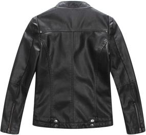 img 3 attached to 🧥 Top-rated LJYH Boys Faux Leather Moto Jackets: Stylish Fall Coats for Kids