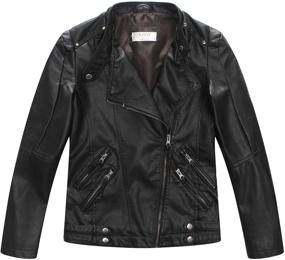 img 4 attached to 🧥 Top-rated LJYH Boys Faux Leather Moto Jackets: Stylish Fall Coats for Kids