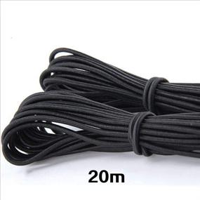 img 3 attached to ⚙️ Faxco 20m/22yd Heavy Stretch Round String Elastic Cord: Premium Elasticity for Crafting and Beading- Black