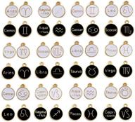 🔮 24 pieces zodiac charm double-sided constellation charms for jewelry making supplies, ideal for necklaces and bracelets logo