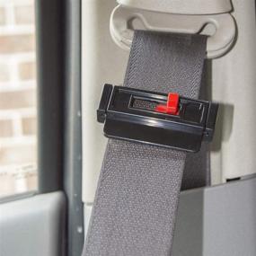 img 1 attached to 🚗 Universal 4-Pack Seat Belt Tension Adjuster - Alleviates Irritation, Eliminates Choking Sensation During Car Travel - Easy Slide, Lock, and Go