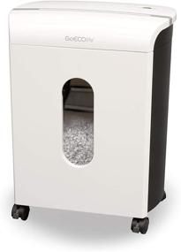 img 4 attached to 🔒 White Limited Edition 12-Sheet High Security Microcut Paper Shredder by GoECOlife GMW124P-Wht