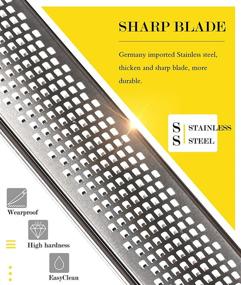 img 2 attached to 🍋 Ourokhome Stainless Steel Lemon Zester Grater: Fine Handheld Tool for Lemon, Nutmeg, Parmesan Cheese, and More with Cleaning Brush - Black Color