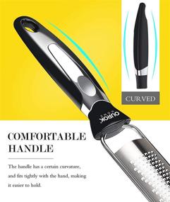 img 3 attached to 🍋 Ourokhome Stainless Steel Lemon Zester Grater: Fine Handheld Tool for Lemon, Nutmeg, Parmesan Cheese, and More with Cleaning Brush - Black Color