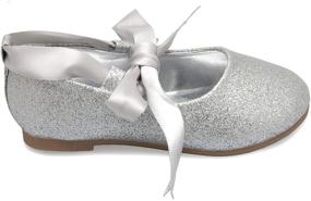img 2 attached to OLIVIA Girls Adorable Ballerina Ribbon Girls' Shoes: Perfect Flats for Young Dancers!