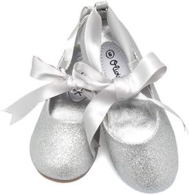 img 4 attached to OLIVIA Girls Adorable Ballerina Ribbon Girls' Shoes: Perfect Flats for Young Dancers!