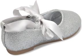 img 1 attached to OLIVIA Girls Adorable Ballerina Ribbon Girls' Shoes: Perfect Flats for Young Dancers!