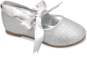 img 3 attached to OLIVIA Girls Adorable Ballerina Ribbon Girls' Shoes: Perfect Flats for Young Dancers!