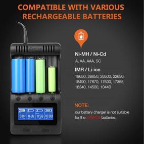 img 3 attached to 🔋 Speedy Universal LCD Display Battery Charger with Car Adapter - Zanflare C4 Smart Charger for Rechargeable Batteries Ni-MH, Ni-Cd, A, AA, AAA, SC, Li-ion 18650, 26650, 26500, 22650, 18490, 17670, 17500, 17355