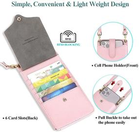 img 2 attached to 🦚 Stylish Peacocktion Small Crossbody Cell Phone Purse: Lightweight Mini Shoulder Bag Wallet for Women with Credit Card Slots