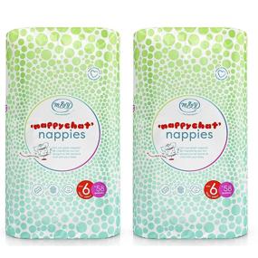 img 4 attached to 🌿 Mum & You Nappychat Eco-Friendly Diapers - Size 6, 116 Count (2 packs of 58 ct) for 35+ lbs. Crafted with Biodegradable Wood Pulp. Hypoallergenic, Dermatologically Tested and Without Lotion and Perfume