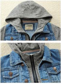 img 2 attached to 🧥 LISUEYNE Boys' Ripped Jacket Outwear: Stylish Cotton Clothing for Coats & Jackets