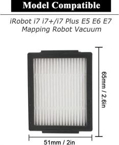 img 1 attached to 🧹 Запасные части для пылесоса iRobot Roomba i7 Plus E5 E6 E7 FLYBINGO - 2 штуки многофункциональных щеток, 8 штук HEPA-фильтров, 8 штук боковых щеток, 10 штук пылесборников.