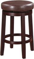 linon maya brown 24 inches counter stool, 24" - sleek and stylish furniture for your kitchen or bar area logo