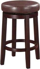 img 4 attached to Linon Maya Brown 24 Inches Counter Stool, 24" - Sleek and Stylish Furniture for Your Kitchen or Bar Area