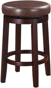 img 1 attached to Linon Maya Brown 24 Inches Counter Stool, 24" - Sleek and Stylish Furniture for Your Kitchen or Bar Area