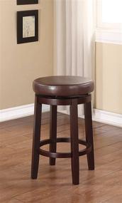 img 2 attached to Linon Maya Brown 24 Inches Counter Stool, 24" - Sleek and Stylish Furniture for Your Kitchen or Bar Area