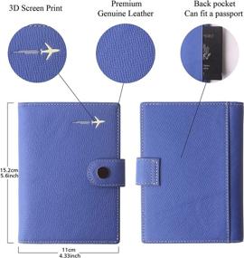 img 2 attached to Leather Travel Passport Holder with RFID Blocking by Borgasets - Essential Travel Accessories