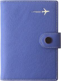 img 4 attached to Leather Travel Passport Holder with RFID Blocking by Borgasets - Essential Travel Accessories