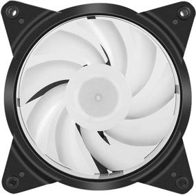 img 3 attached to 🌈 upHere 120mm 3-Pin Quiet Edition Rainbow LED Effect Case Fan for Computer Cooling - 3 Pack, Efficient Cooling Solution - T3CF3-3