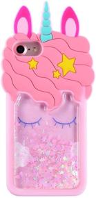 img 2 attached to TopSZ Quicksand Unicorn Bling Case for iPhone 4/4S - Cute Silicone 3D Cartoon Cover with Shockproof Skin - Funny Character Case for Kids, Girls, Teens, Guys