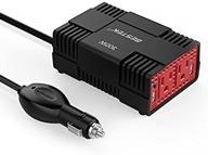🔌 bestek 300w power inverter 12v dc to 110v ac car converter with dual usb charger adapter (4.2a) logo