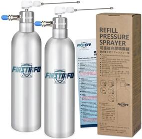 img 4 attached to 🚰 FIRSTINFO Refillable Fluid Oil Pressure Sprayer Can with 2 Way Nozzles, Pack of 2