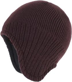 img 4 attached to Connectyle Men's Warm Winter Hats: Fleece-Lined Earflap Hat, Daily Beanie Watch Cap - Ultimate winter headgear for superior warmth!