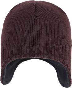 img 3 attached to Connectyle Men's Warm Winter Hats: Fleece-Lined Earflap Hat, Daily Beanie Watch Cap - Ultimate winter headgear for superior warmth!