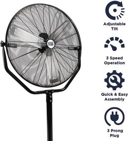 img 2 attached to 💨 Maxx Air Extreme Power Industrial Pedestal Fan - Heavy Duty 30-inch Stand Fan with 4800 CFM