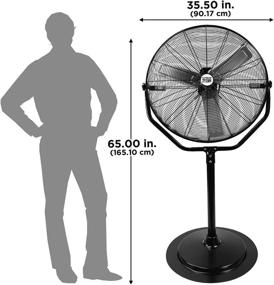 img 3 attached to 💨 Maxx Air Extreme Power Industrial Pedestal Fan - Heavy Duty 30-inch Stand Fan with 4800 CFM