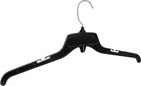 img 3 attached to 👕 Hangon Recycled Plastic Shirt Hangers with Notches, Black, 19 Inch, Pack of 25