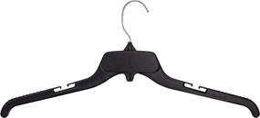 img 4 attached to 👕 Hangon Recycled Plastic Shirt Hangers with Notches, Black, 19 Inch, Pack of 25