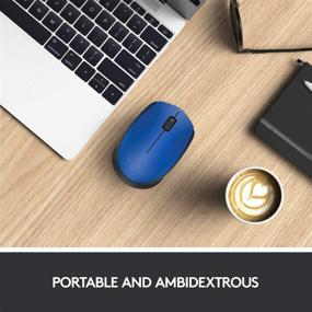 img 2 attached to Logitech M170 Wireless Mouse - 2.4 GHz, USB Mini Receiver, Optical Tracking, 12-Month Battery Life - Blue